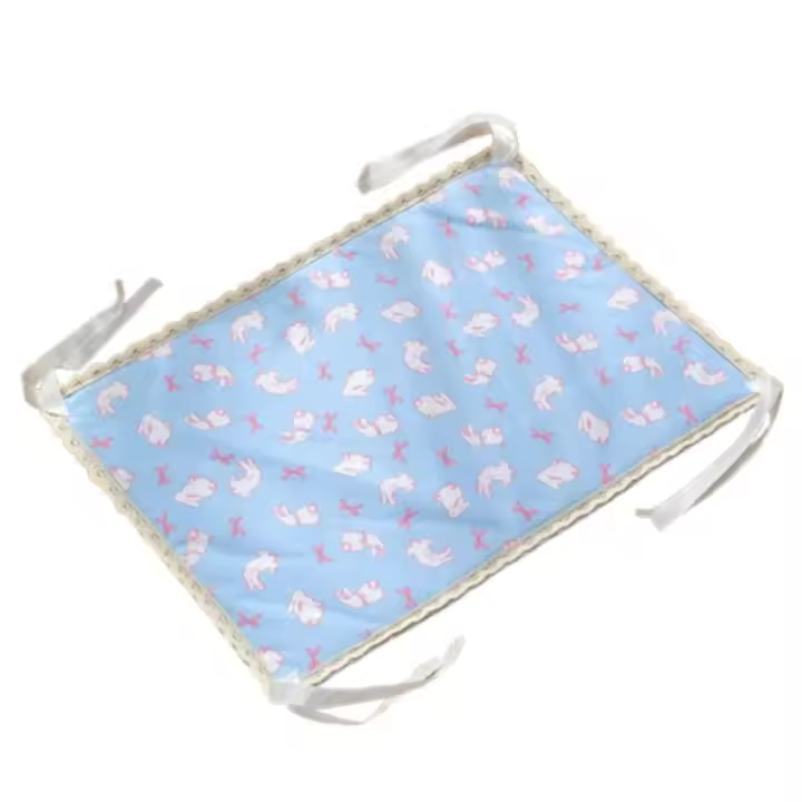 Alfombra de seda de hielo de dibujos animados para perros, impermeable, plegable, cama para dormir en jaula para perros, 2 tamaños, mantiene el frío, cama para dormir para perros para todas las estaciones - 1