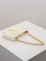Bolso de hombro tejido Vintage, bolsa de nube plisada, bolso de cadena de Metal, monedero de paja para vacaciones de estilo playero - details 12