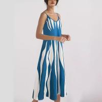 Vestido de verano con cuello en V para mujer, vestidos estampados - details 3