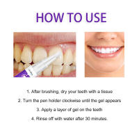 Bolígrafo blanqueador morado para limpieza bucal, protección de las encías, blanqueamiento hermoso, eliminación de amarillo y dientes blancos - details 3