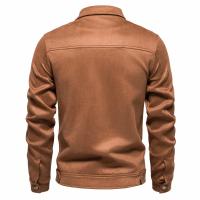 Nueva chaqueta de solapa moda hombre exterior ante abrigos - details 1