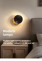 Lámpara de pared moderna nórdica TOMAX - Diseño redondo Eclipse para dormitorio, sala de estar y pasillo |   Iluminación ambiental artística con garantía de 1 año - details 0