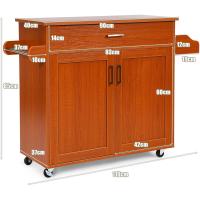 Carrito de Cocina Carro de Servicio Comedor con Ruedas,Toallero,Cajón, Puerta y Estantes Gabinete Mueble de Cocina (blanco) - details 31