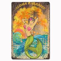 Cartel de fiesta en la playa Vintage, carteles de hojalata, surfear, California, Hawaii, placa de Metal, decoración de pared del hogar, decoración de la habitación - details 20