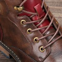 Cómodas botas de cuero para hombre,Botas para hombre,Primavera y Otoño 2025 Nuevo Tamaño 39-45 - details 6