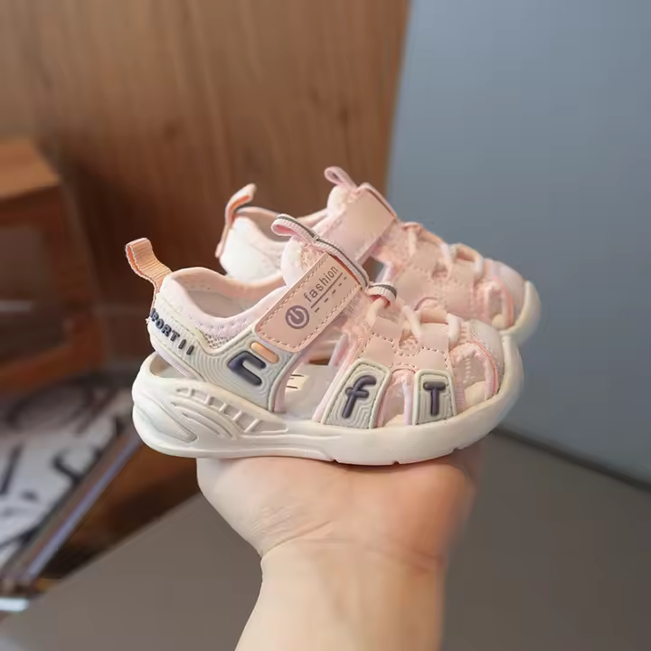 Sandalias de Verano Antideslizantes para Bebés Zapatos de Playa de Suela Suave con Bolsa para la Cabeza - 1