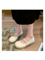 Mary Jane zapatos de las mujeres de suela plana solo zapatos verano 2025 nuevos dos desgaste un pedal con falda suave zapatos pequeños de cuero - details 1