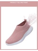 Zapatos para caminar para mujer, zapatillas de calcetín a la moda, mocasines cómodos y transpirables, zapatos informales antideslizantes - details 9