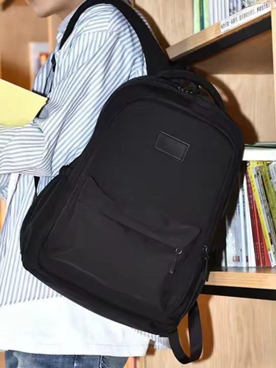 Mochila Universal para Escuela Color Sólido Gran Capacidad Para Deportes al Aire Libre - 1