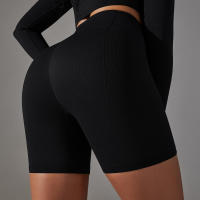 Hamidou-pantalones cortos deportivos de Yoga para mujer, mallas transpirables sin costuras para correr, ciclismo, cintura alta, entrenamiento, gimnasio, Verano - details 16