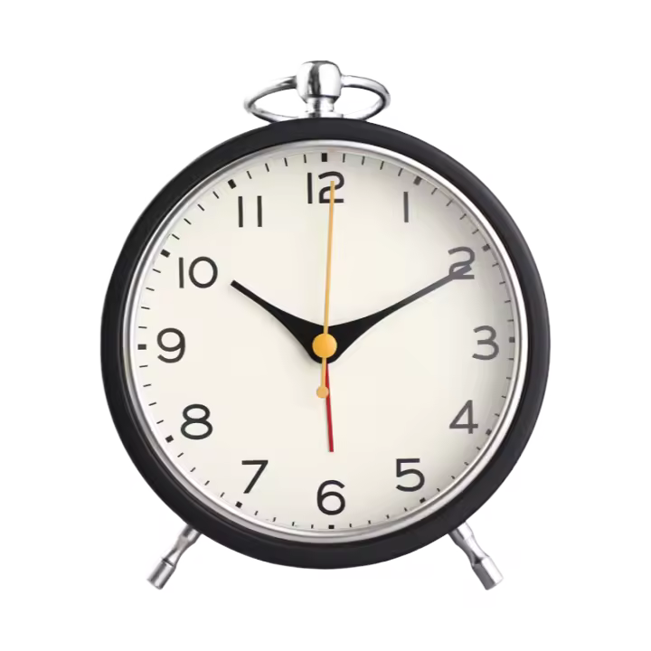Reloj de alarma silencioso de moda creativa, reloj de sueño, negro - 1