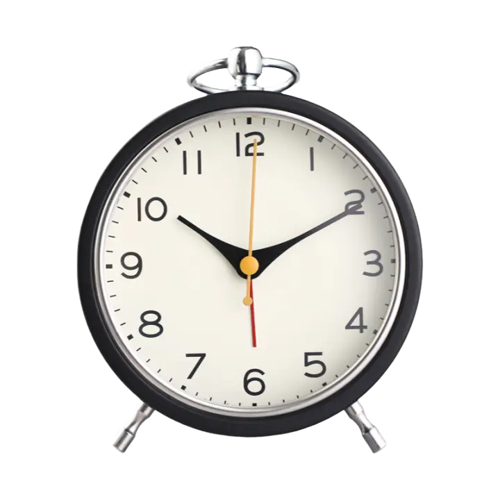 Reloj de alarma silencioso de moda creativa, reloj de sueño, negro - 1