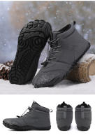 Botas de nieve al aire libre para hombre y mujer, zapatos de algodón impermeables de terciopelo, montañismo, otoño e invierno, 2024 - details 9