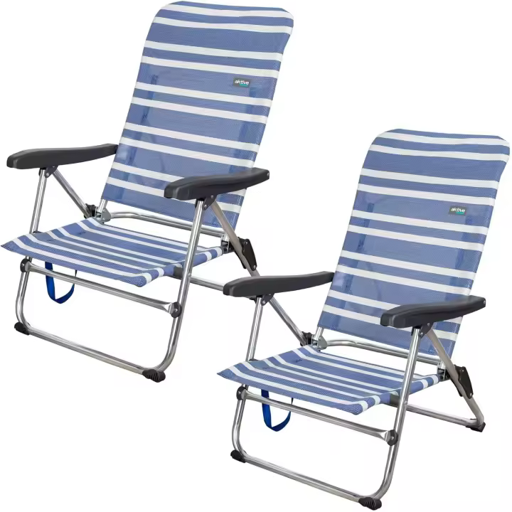 Conjunto 2 Sillas Pleg Alu 5pos 61x50x85cm C/asa-mykonos - 1