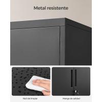 Archivador de Oficina, Armario Multifuncional, 2 Puertas, con Cerradura, Almacenamiento de Acero, para Sala de Estar, Gris Mate OMC013G01 - details 14