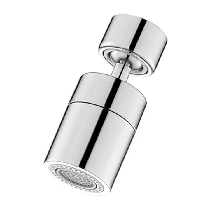 Grifo de cocina con cabezal de pulverización, filtro giratorio ajustable, boquilla de salpicadero, burbujeador de fregadero, plateado, B - 1