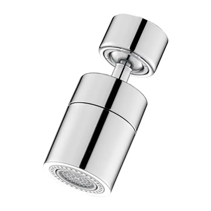 Grifo de cocina con cabezal de pulverización, filtro giratorio ajustable, boquilla de salpicadero, burbujeador de fregadero, plateado, B - 1