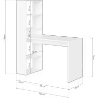 Estantería Reversible Mesa de Ordenador Blanco Artik y Roble Canadian Modelo Doble - details 17
