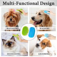 Cepillo de baño para perros con mango ajustable, cepillo de champú para perros, cepillo de ducha para perros con mango ajustable, adecuado para Deshedding, lavado, masaje y cuidado de mascotas, 2 piezas - details 3
