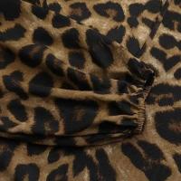 Vestido largo de moda de otoño y verano con manga de leopardo, fiesta para mujer, bata estampada con cuello en V - details 8