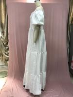 2025 nuevo vestido de hadas de color largo con hombros descubiertos y flores rotas para mujer primavera/verano - details 20