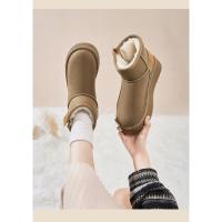 Botas de nieve, nueva moda 2025 con botines sencillos, zapatos de algodón cálidos - details 15