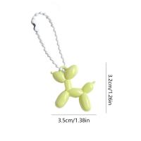 Llavero con forma de cachorro y globos de colores crema con personalidad, cadena de bolas, colgante de perro de dibujos animados, abalorios para bolso, llavero para mujer - details 11