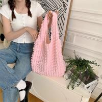 Bolso de hombro plisado para mujer, bolsa Vintage de gran capacidad, Color caramelo, Burbuja, nube, compras, Verano - details 22