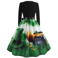 Vestido de fiesta elegante con estampado de notas musicales, vestidos Midi informales Retro Vintage para primavera y otoño - details 31