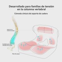 Cojín de Espuma Viscoelástica para Asiento,Almohada de Apoyo Lumbar para Aliviar el Dolor de Ciática,para Oficina y Coche - details 0