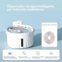Dispensador de Agua Inteligente para Mascotas Fuente de Agua Automática para Gatos con Sensor de Movimiento Bomba Silenciosa, Diseño Inalámbrico - details 9