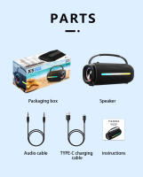 Altavoz Bluetooth 5,3 TWS, IPX6 resistente al agua, portátil, compatible con unidad Flash USB, tarjeta TF, Cable de reproducción de Audio para fiesta - details 12