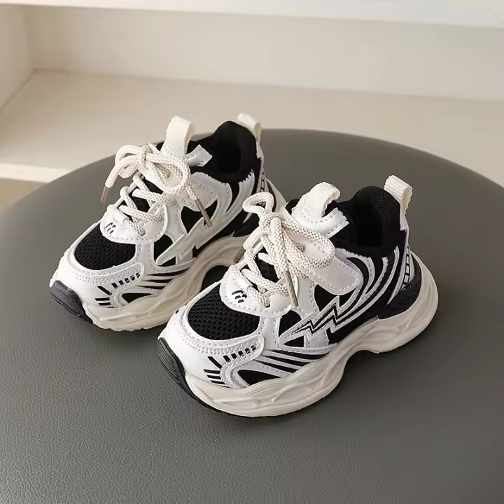 Zapatos deportivos de niños de primavera y otoño de la marca de moda compañeros de clase niños y niñas doble red transpirable correr antideslizante casual zapatillas para correr - 1