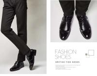 Türkiye erkek deri ayakkabI estilo hecho a mano clásico vestido de cuero negro zapatos Oxford para hombres - details 4