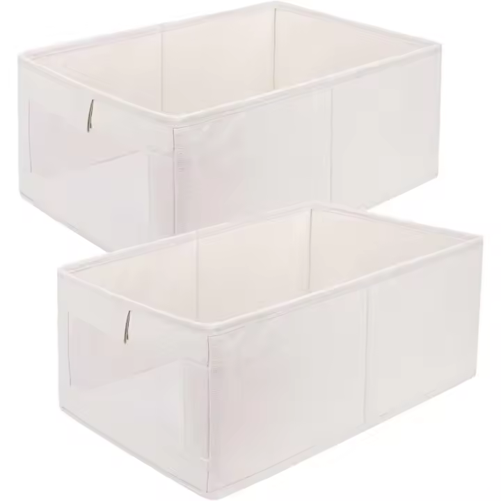 Juego de Organizadores de Caja 2 Cajas Plegables con Ventana Transparente - 1