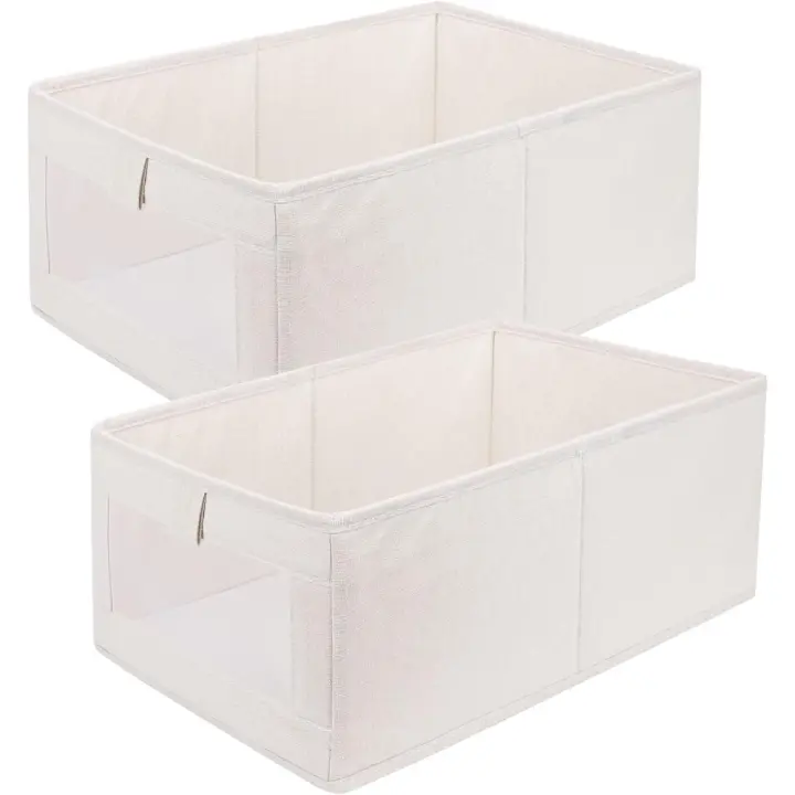 Juego de Organizadores de Caja 2 Cajas Plegables con Ventana Transparente - 1