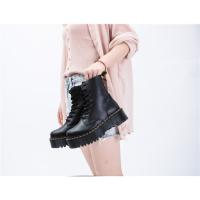 Suelas gruesas con forro polar Botas Dr. Martens, cremalleras laterales, botas cortas de mujer británica, suelas de pastel, botas de trabajo y zapatos de algodón - details 9