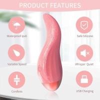 Embalaje privado, vibrador Sexy realista para lamer la lengua, estimulación del clítoris, mamada, orgasmo femenino, juguetes sexuales para adultos - details 5