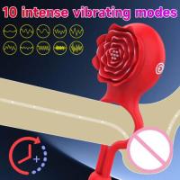 Massage Vibrating Sex Toys for Couple Flirting Adjustable Penis Vibrators G-spot Clitoral Stimulator Male Delayed Ejaculation Adult Products - details 2