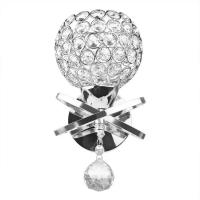 Candelabro de pared de cristal E27, lámpara de cabecera de dormitorio Simple y creativa, luces doradas/Plateadas para dormitorio - details 8