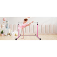 Safly Fun Barra de gimnasia para niños de 3 a 15 años para el hogar: construcción de acero estable, antideslizante, fácil de montar, ajustable de 3 a 5 pies - details 7