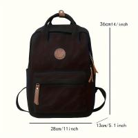 Mochila Vintage Con Cremallera, Mochila De Gran Capacidad, Versátil Para Almacenamiento De Viaje - details 0