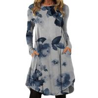 Vestido de manga larga de otoño sprint, vestidos estampados para mujer - details 1
