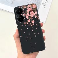 Funda trasera para Xiaomi Poco C65, cubierta suave de silicona líquida mate con estampado de dibujos animados de flores, protección a prueba de golpes - details 25