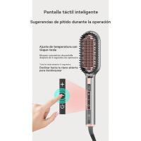 2025 nuevo anión peine alisador de pelo termostato casero cuidado del cabello pantalla táctil inteligente peine del pelo versión más amplia de la plancha de pelo - details 2