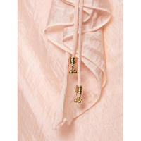 BUNO-vestido Midi plisado con volantes y espalda descubierta para mujer, moda rosa, tirantes finos Vintage con cuello en V, vestidos elegantes para mujer - details 9