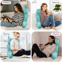 Almohada de Lectura para Cama, Almohada para Reposo en la Cama con Cuello Desmontable y Brazos para Sentarse en la Cama o el Respaldo, Almohada de Lectura Espalda para Trabajar Relajarse - details 11