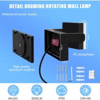Aplique LED 40W Pared Exterior/Interior 360 ° Rotación Blanco cálido 3000K LED Exterior Impermeable Apliques de Pared negra 3000LM - details 15