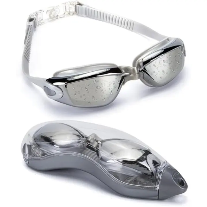 Gafas de Nación antifugas Con Banda de silicona y Funda protectora ajustables para triatlón, unisex, para niños y niñas y adolescentes. - 1