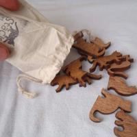 Nueva Torre de madera de juguete para gatos, adorno apilable para gatos, Mini regalos bonitos para gatos de yoga de escritorio - details 2